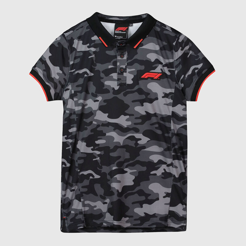 F1 TECH COLLECTION CAMO KIDS POLO - Multicolor