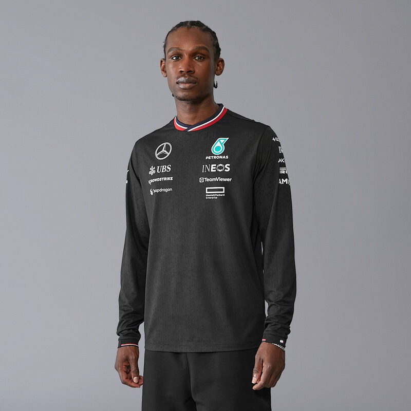 MAPF1 RP MENS LS DRIVER TEE - black