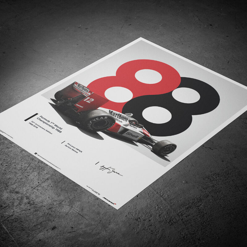 AYRTON SENNA MCLAREN 1988 POSTER - multicolor