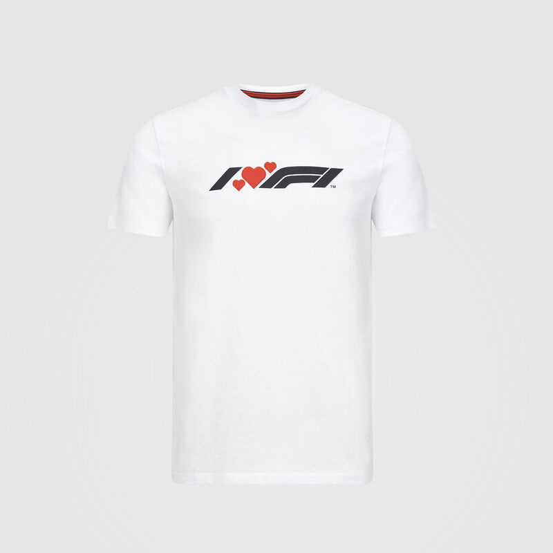 F1 FW MENS I HEART F1 TEE - white