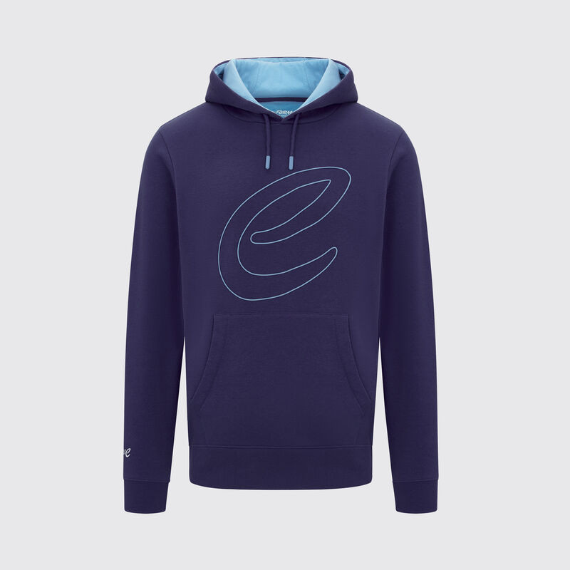 FE FW TONAL E LOGO HOODY - navy