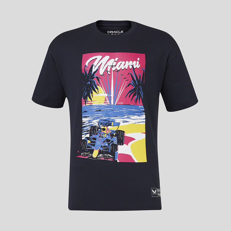 2024 Miami T-shirt 2024 - Red Bull Racing - Navy S - Fuel For Fans F1 Merchandise store