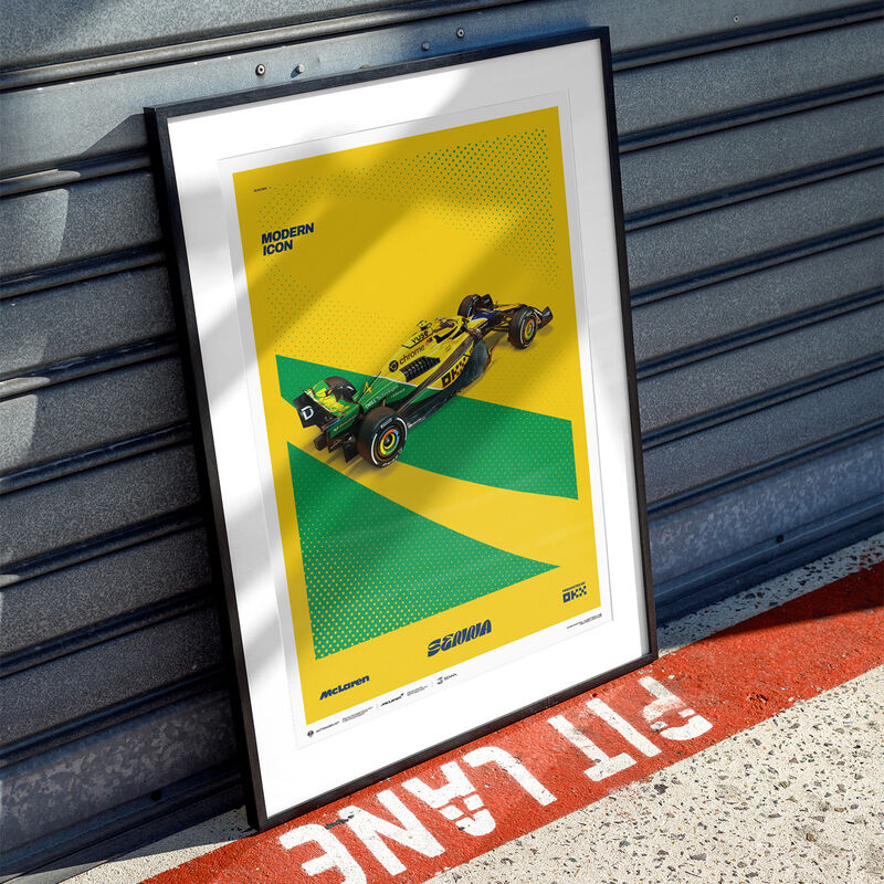 MCL MONACO SENNA LIVERY POSTER - yellow
