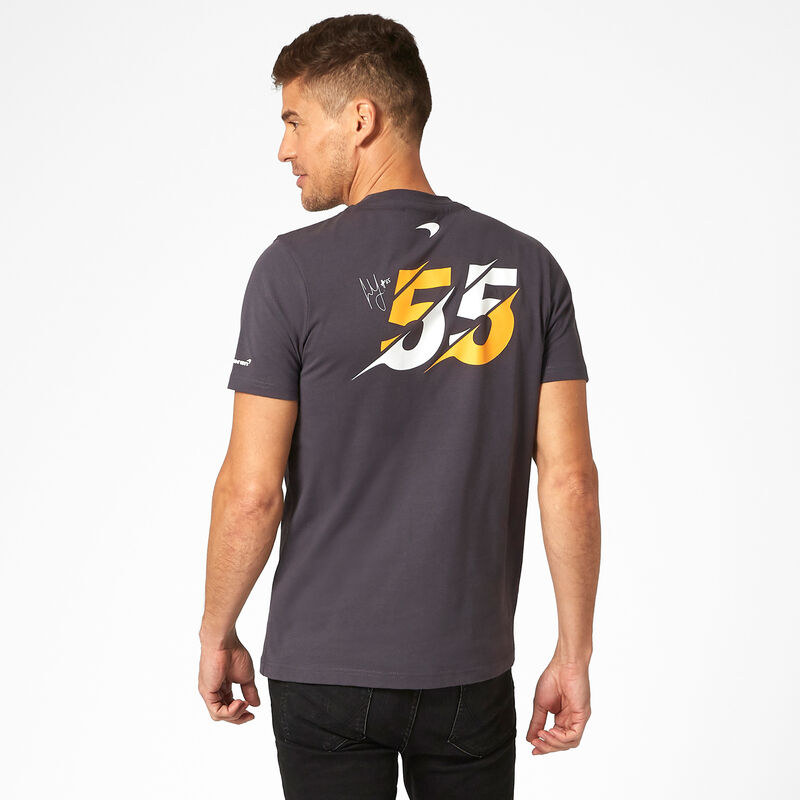 MCLAREN FW MENS SAINZ GRAPHIC TEE - Antracit