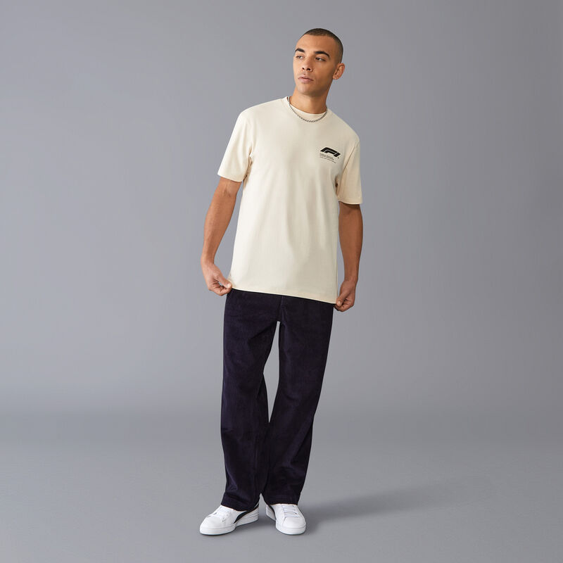 F1 FW CAR GRAPHIC TEE - creme brulee