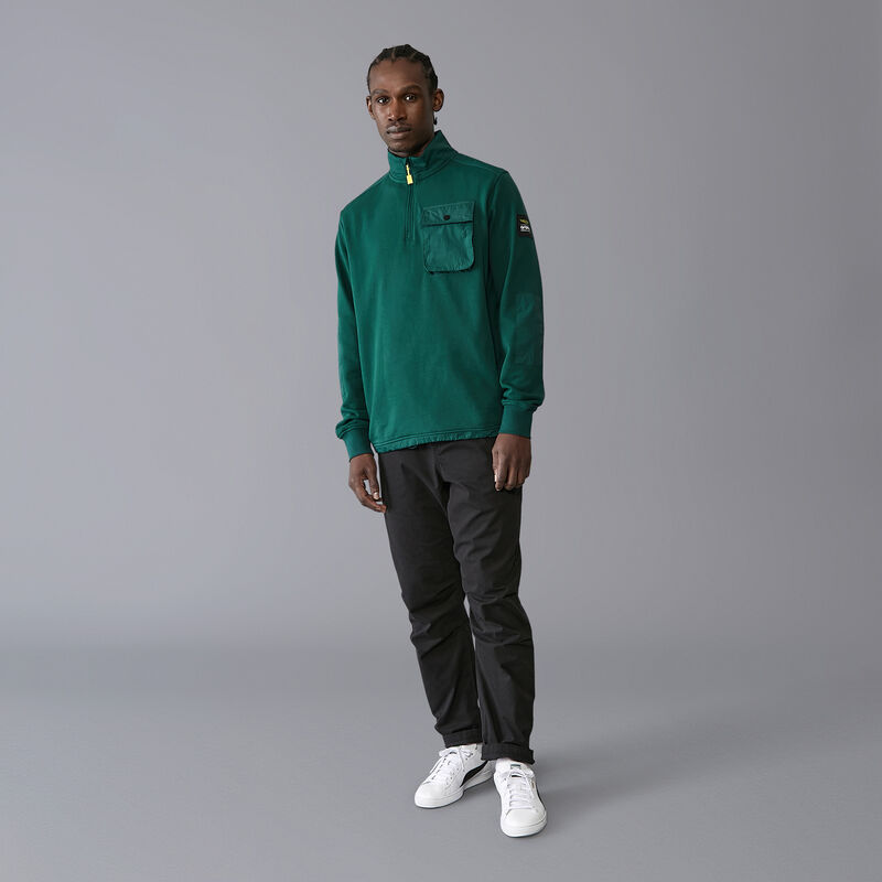 AMF1 FW LIFESTYLE 1/4 ZIP SWEAT - green