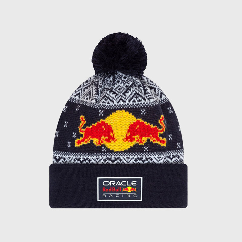 RBR SE XMAS BULL BOBBLE BEANIE - navy
