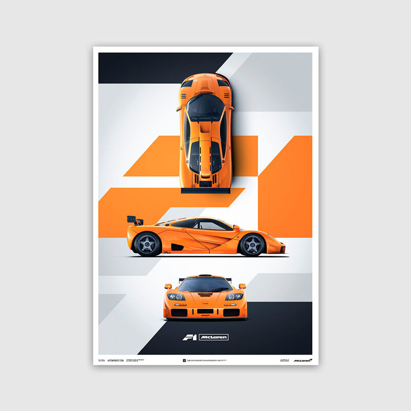 MCLAREN FW F1 LM PAPAYA ORANGE POSTER - No Specific