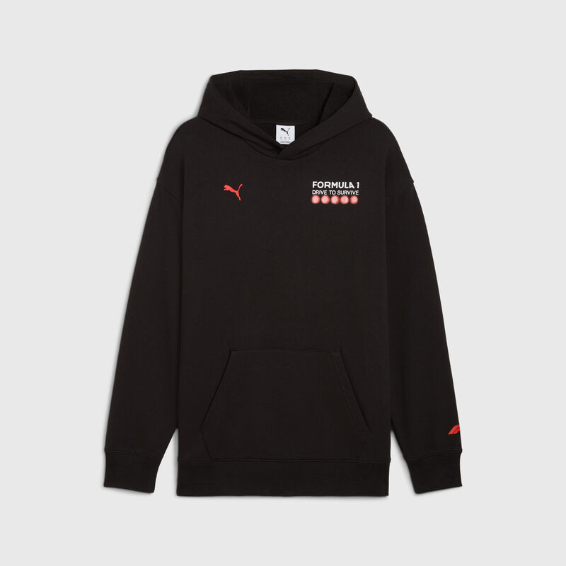 PUMA F1® DTS Relaxed Hoodie 2025 - F1 Collection - Black XL for males - 4069156126411 - Fuel For Fans F1 Merchandise store