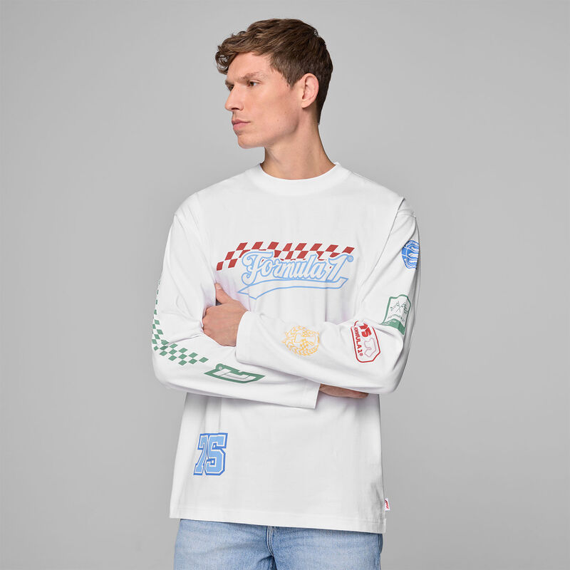 F1 FW LEGACY GRAPHIC LONGSLEEVE TEE - white
