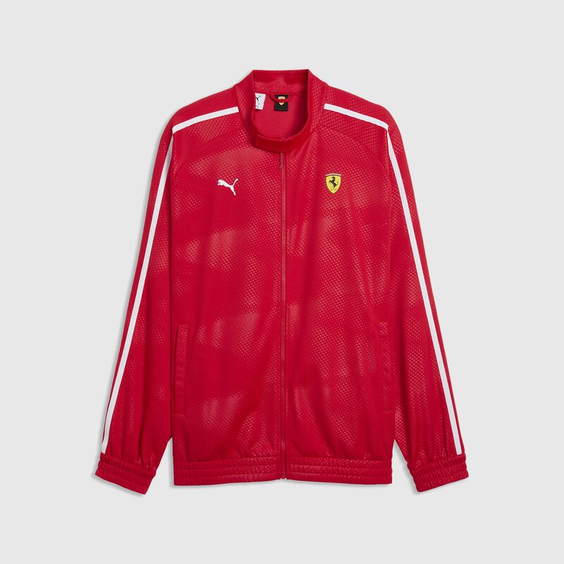 PUMA T7 Track Jacket 2026 - Scuderia Ferrari F1 - Rosso corsa red XS for males - Fuel For Fans F1 Merchandise store