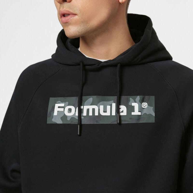 F1 FW CAMO HOODY - black