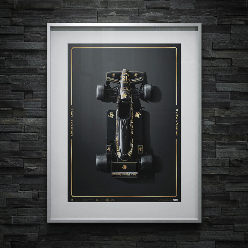 AYRTON SENNA LOTUS 1985 COLLECTORS POSTER - multicolor
