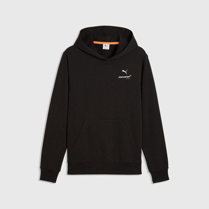 PUMA Essentials Hoodie 2026 - McLaren Racing - Black XS for males - 4070032180793 - Fuel For Fans F1 Merchandise store