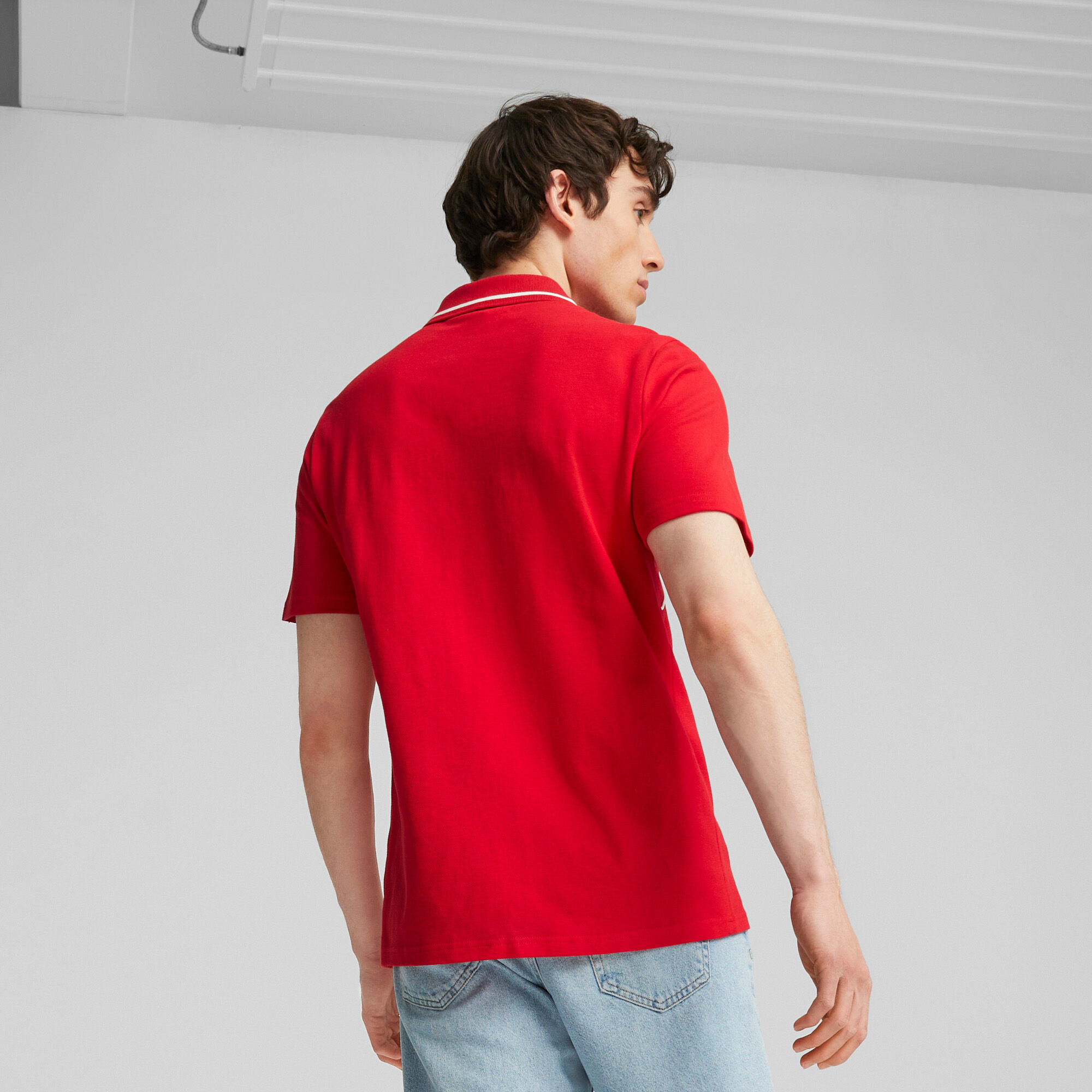 Puma red polo shirt new arrivals