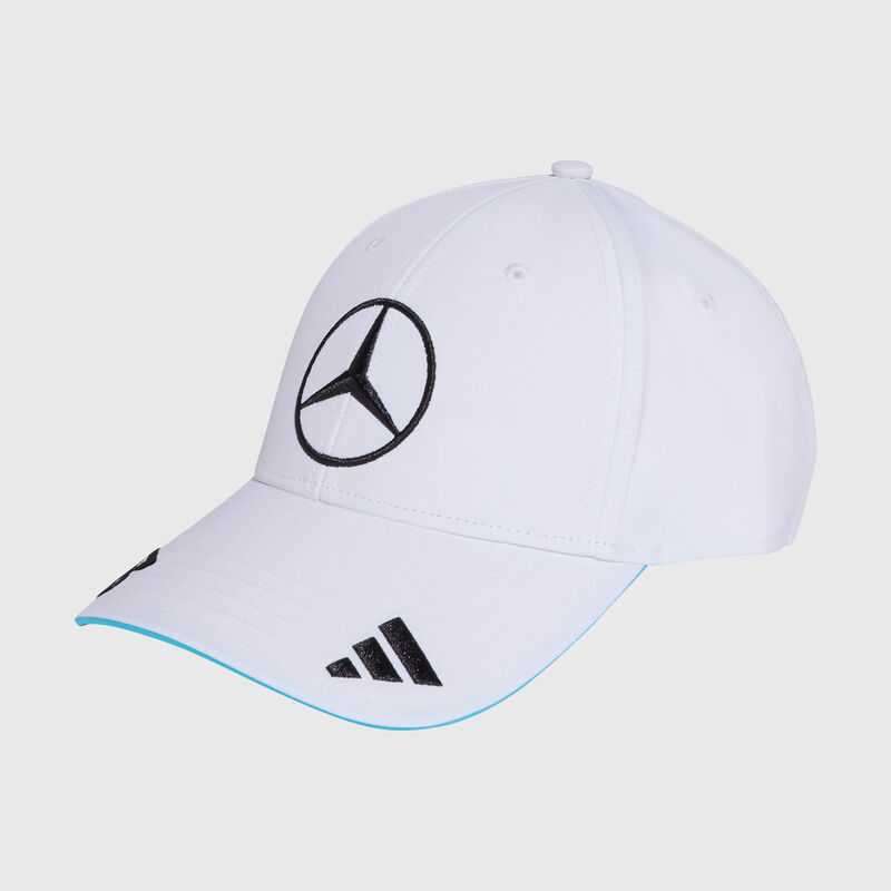 adidas 2025 Team George Russell Driver Cap 2025 - Mercedes-AMG F1 - White ONE SIZE - Fuel For Fans F1 Merchandise store