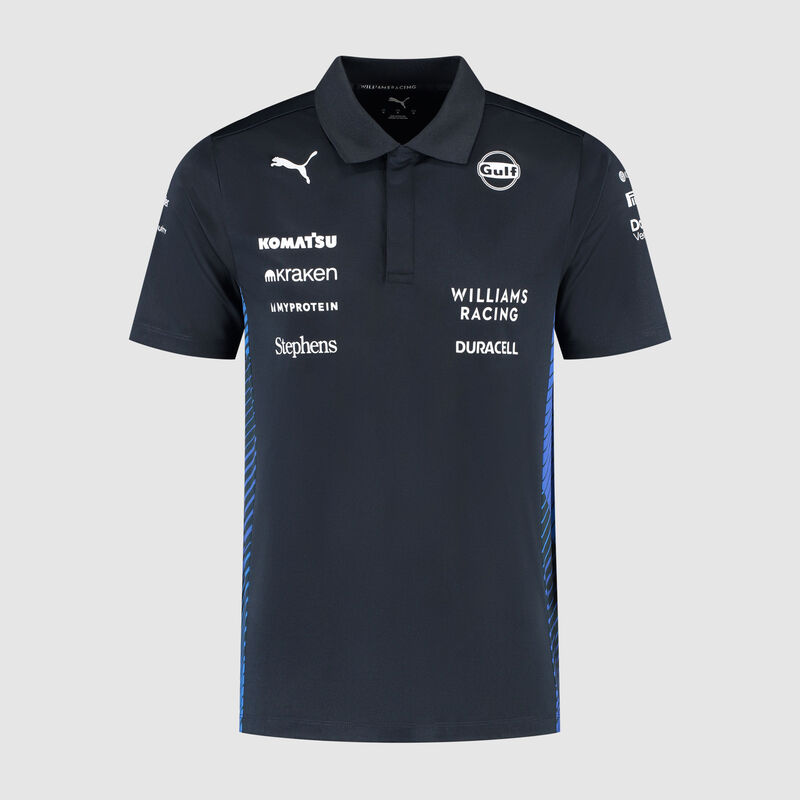 PUMA 2025 Team Polo 2025 - Williams Racing - Navy S for males - 8719203489735 - Fuel For Fans F1 Merchandise store