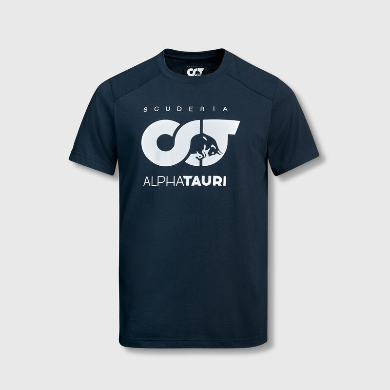 ALPHA TAURI RP MENS LARGE LOGO TEE - navy