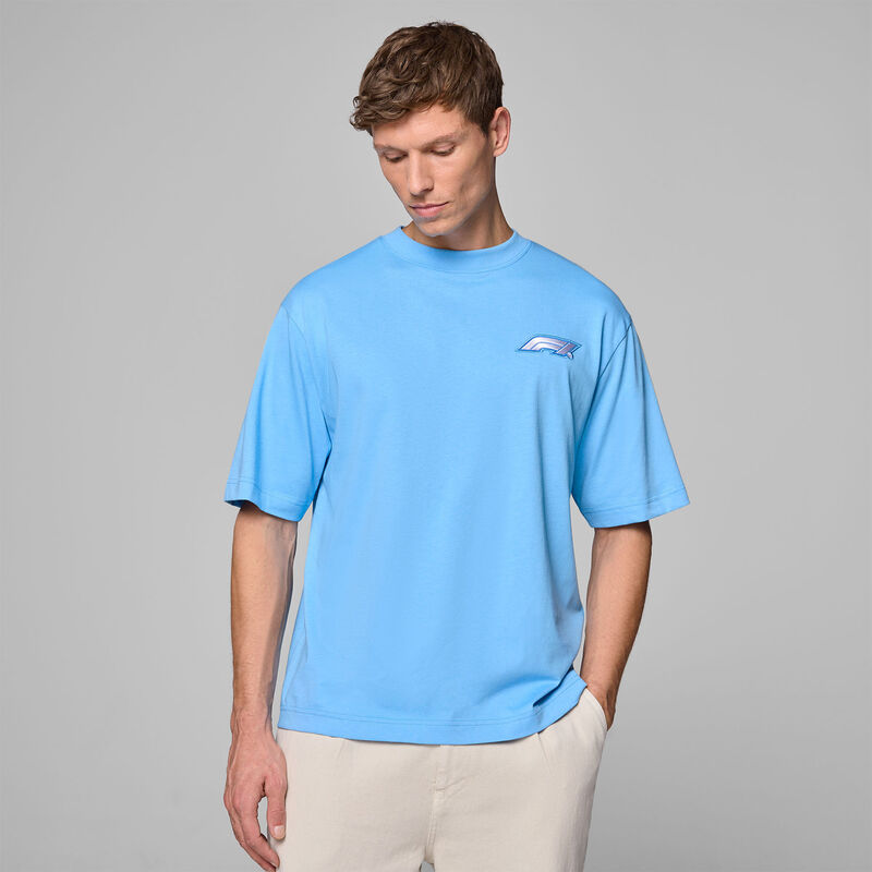 F1 FW HERITAGE LOGO TEE - blue