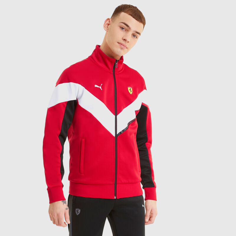 SF PU LS RACE MENS MCS TRACK JACKET  - red