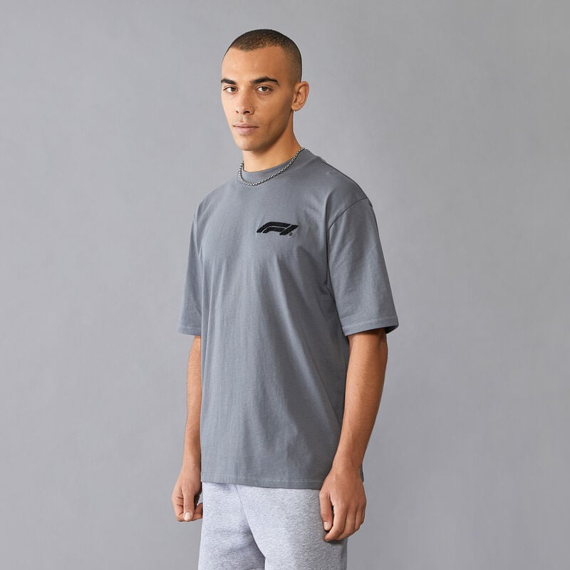F1 FW RELAXED FIT BOUCLE TEE - grey melange