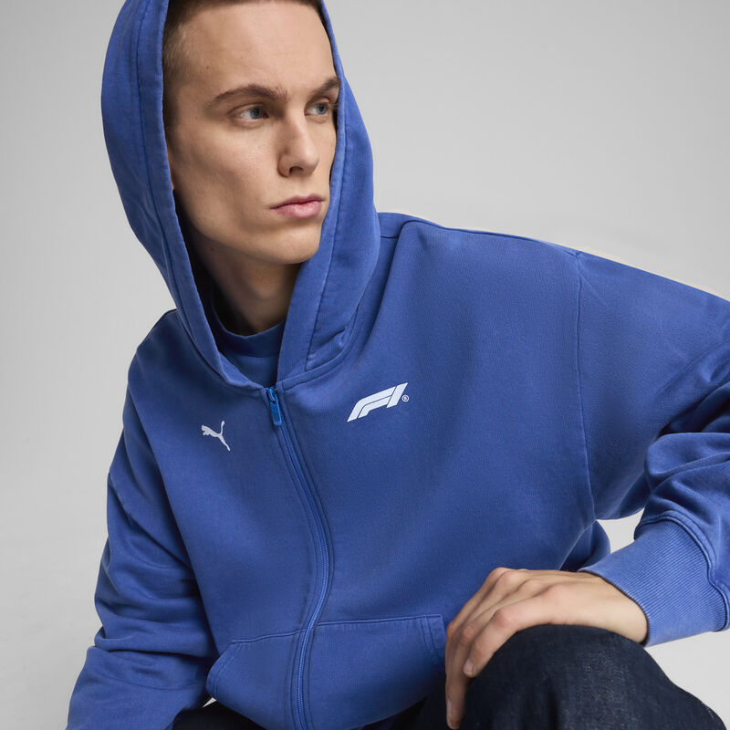 F1 LS GRAPHIC FULL ZIP HOODIE - blue
