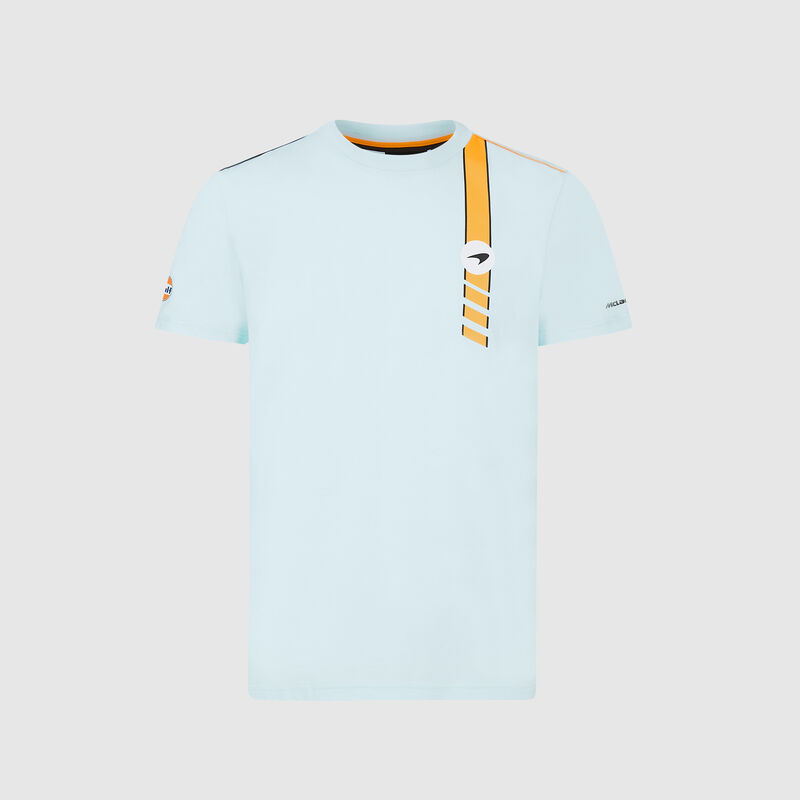 MCLAREN FW GULF MENS RACING STRIPE TEE - blue