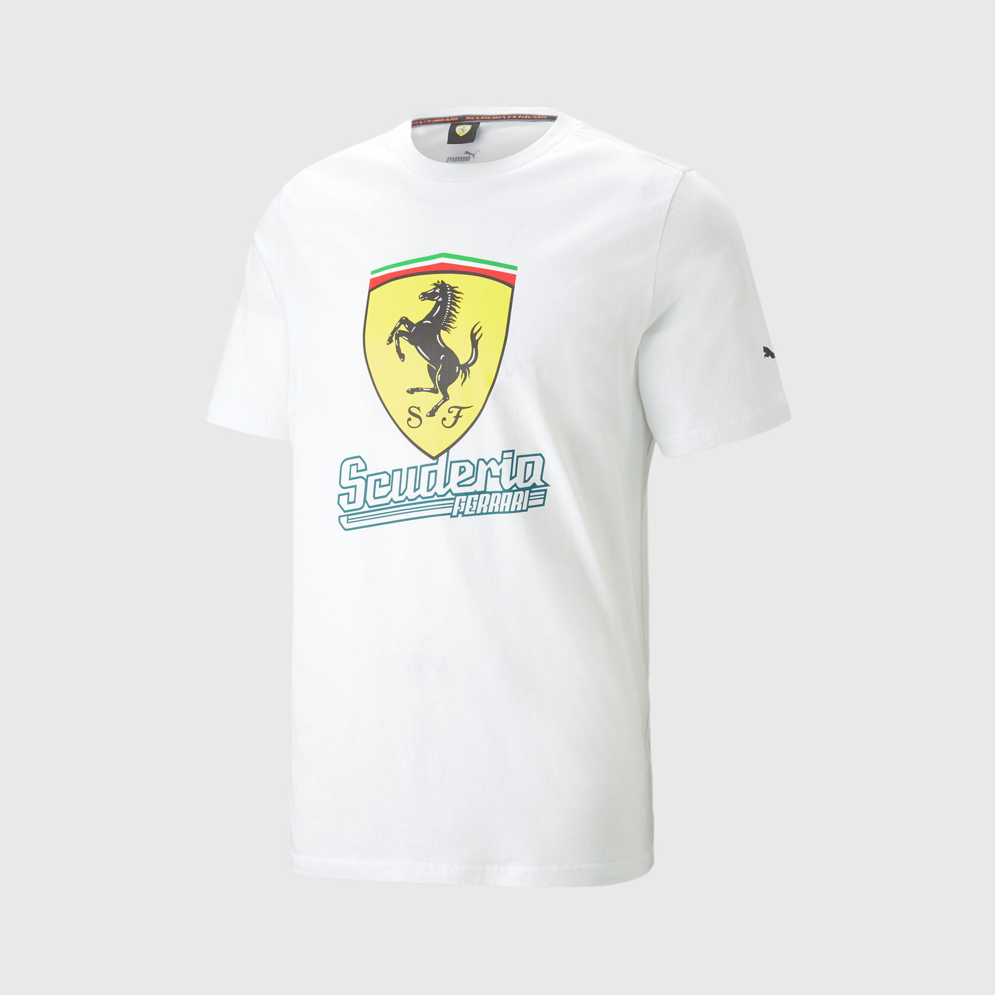 Puma ferrari white t shirt hot sale