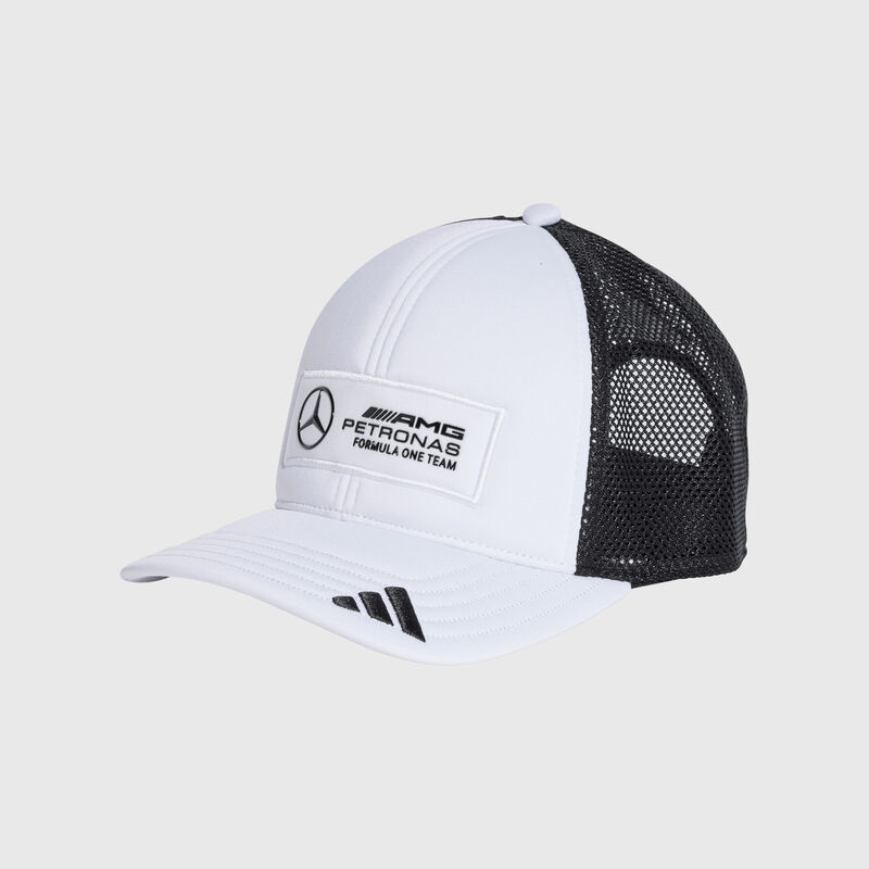 adidas 2025 Team Trucker Cap 2025 - Mercedes-AMG F1 - White ONE SIZE - 4068803466139 - Fuel For Fans F1 Merchandise store