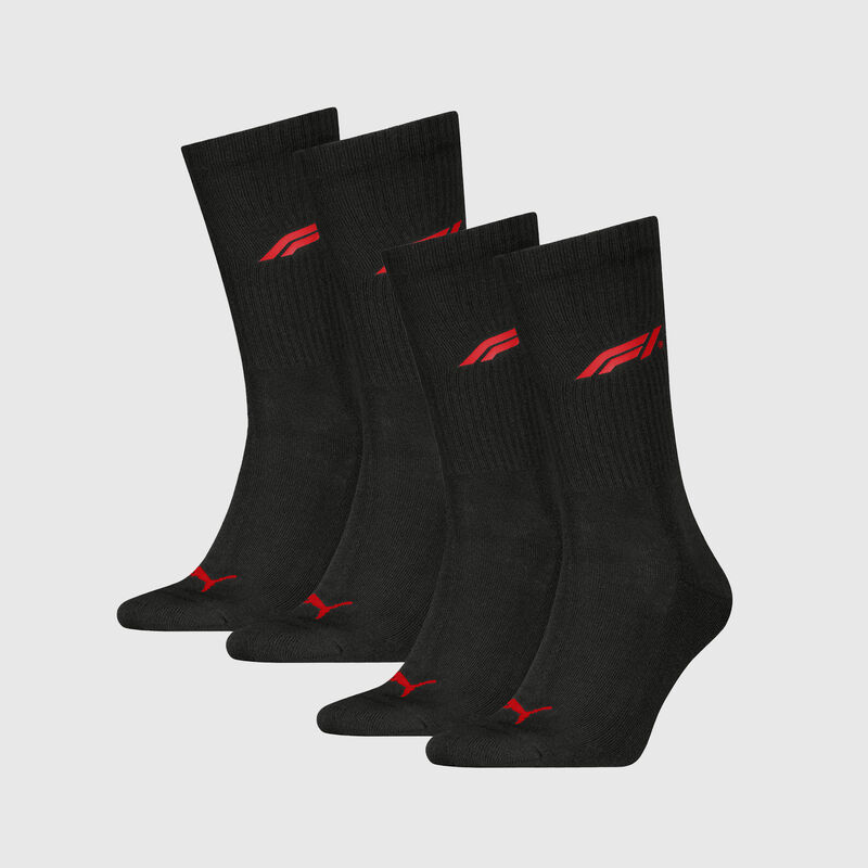 PUMA UNISEX F1 CREW SOCK 2P - black
