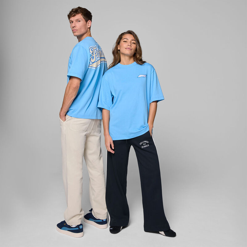 F1 FW HERITAGE LOGO TEE - blue