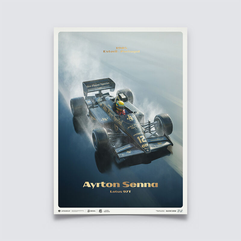 ASENNA SL LOTUS RAINMASTER ESTORIL 1985 POSTER - Multicolor
