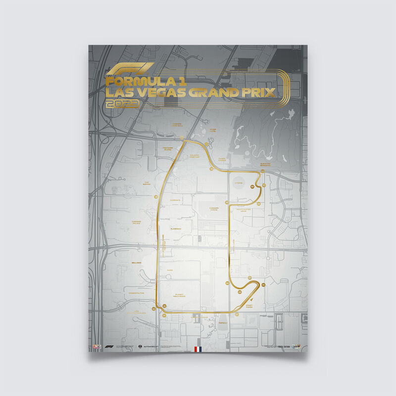 F1 2023 LAS VEGAS GP POSTER - grey
