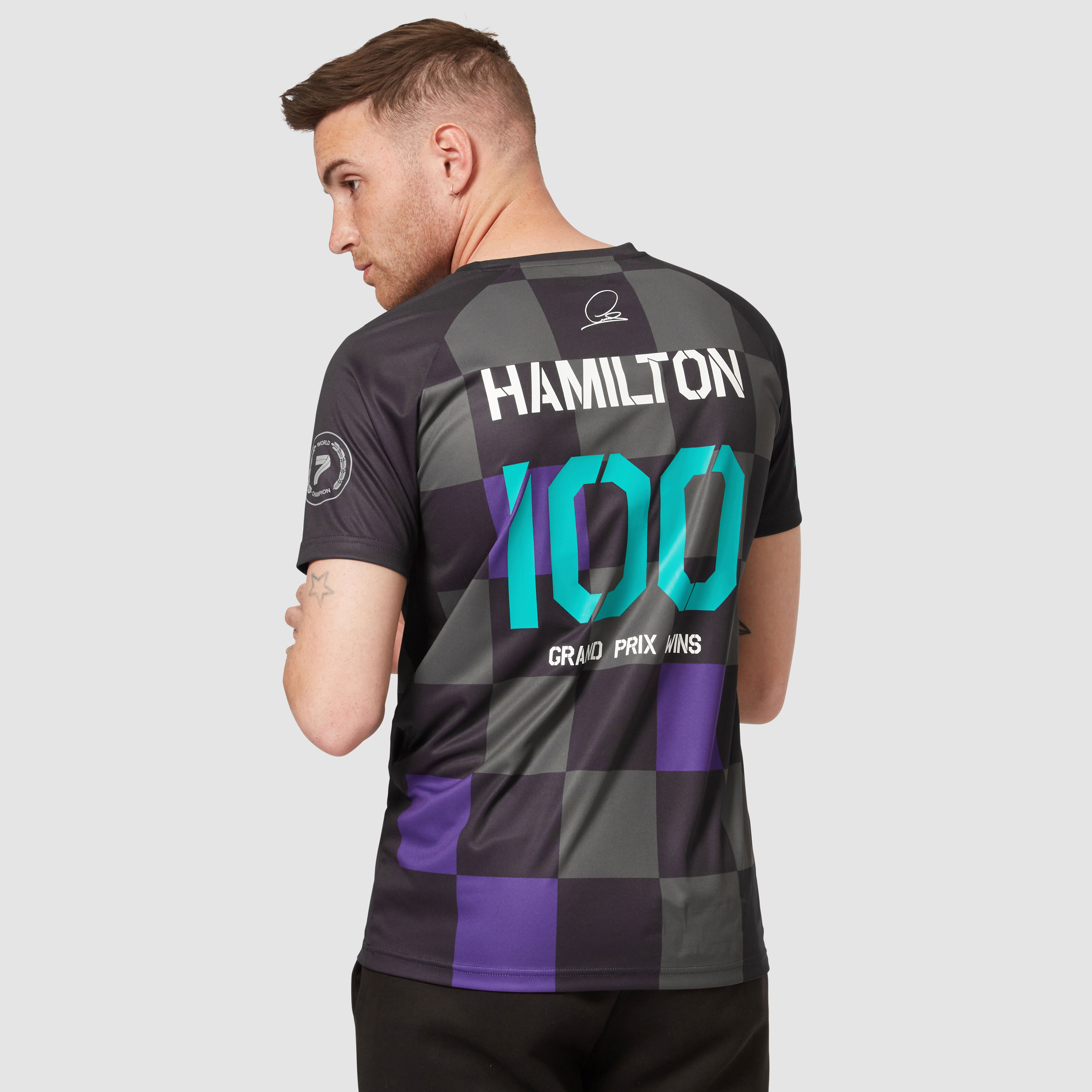 Lewis Hamilton 100 GP Victories T shirt Mercedes AMG Petronas