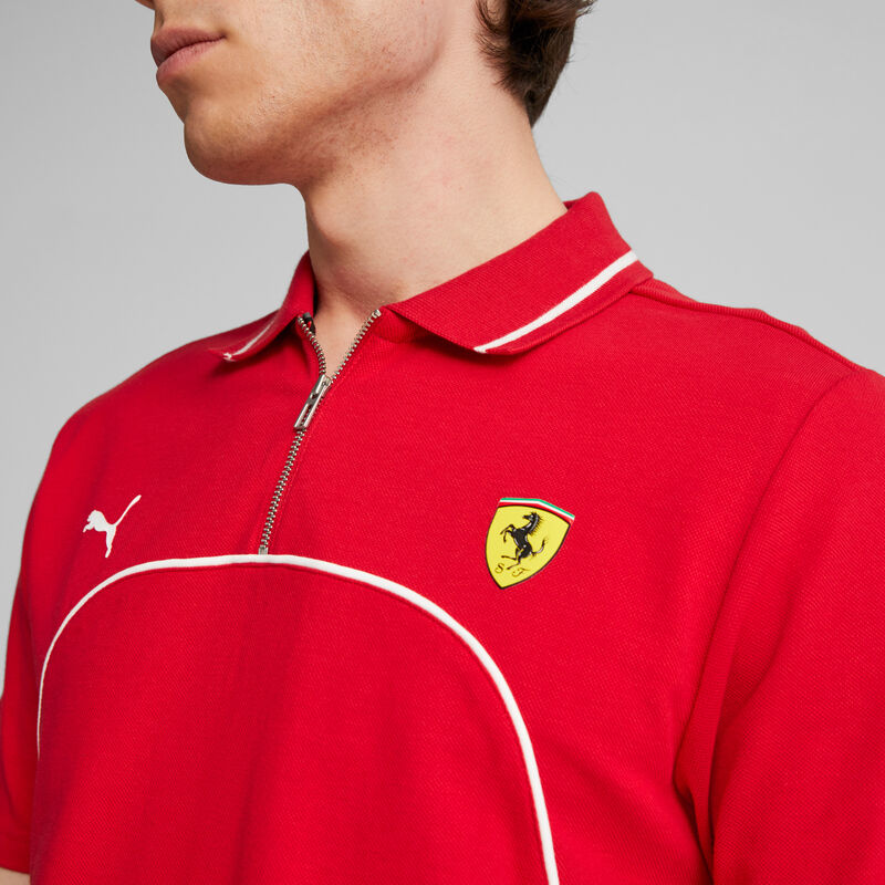 SF LS MENS RACE POLO - red