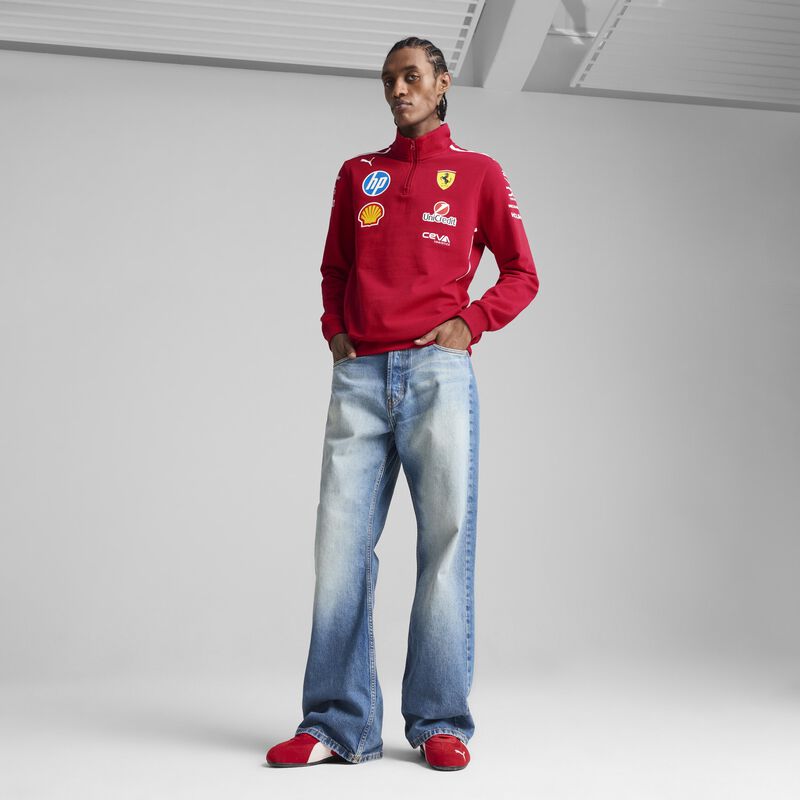 SF RP TEAM 1/2 ZIP SWEAT - red