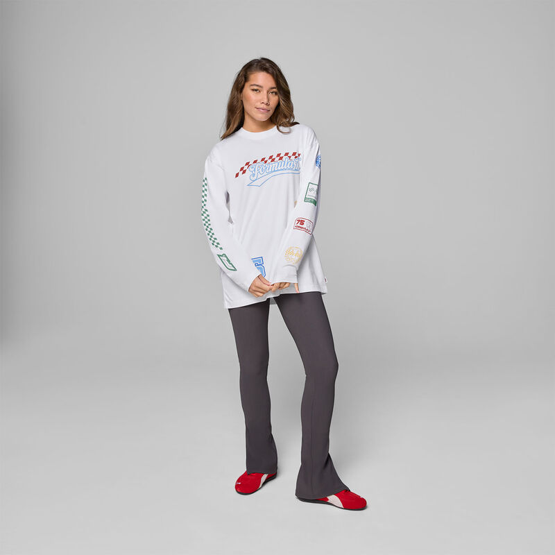 F1 FW LEGACY GRAPHIC LONGSLEEVE TEE - white