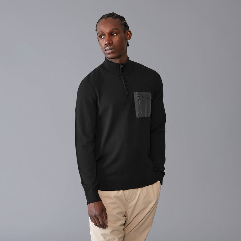 MAPF1 FW MENS ELEVATED 1/4 ZIP - black