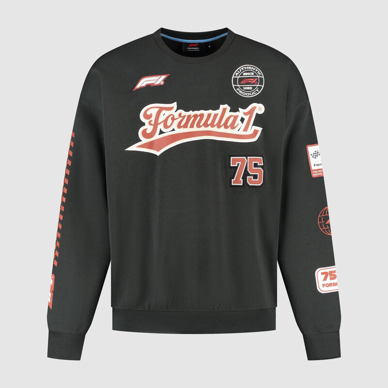 Heritage Graphic Crew Sweatshirt 2025 - F1 Collection - Black L for males - 8719203633817 - Fuel For Fans F1 Merchandise store