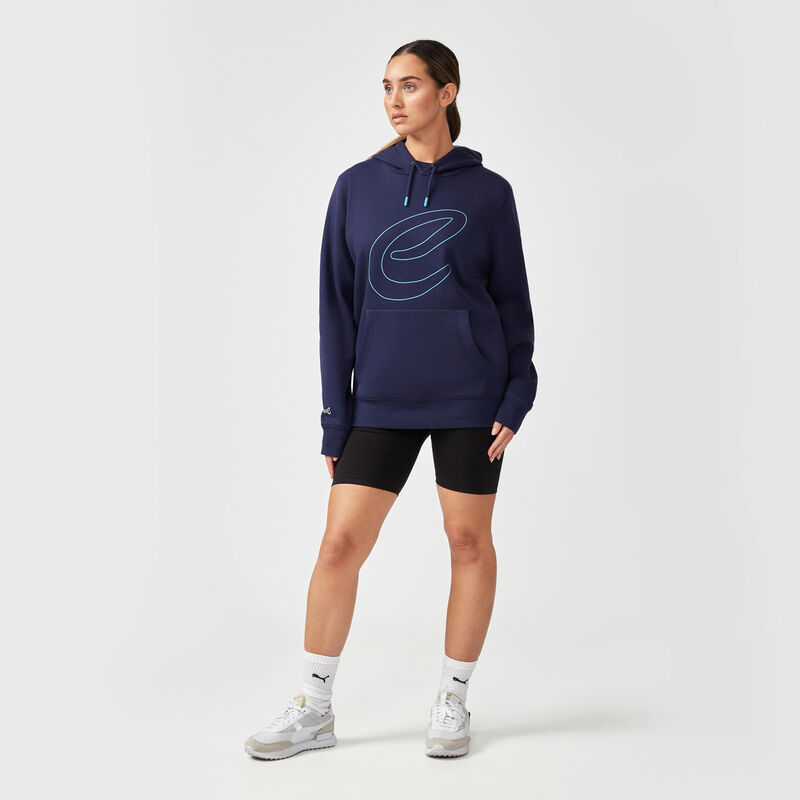 FE FW TONAL E LOGO HOODY - navy