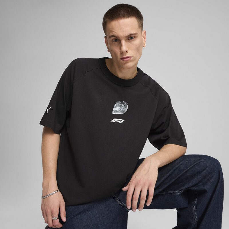 F1 LS UNISEX GRAPHIC RAGLAN TEE - black