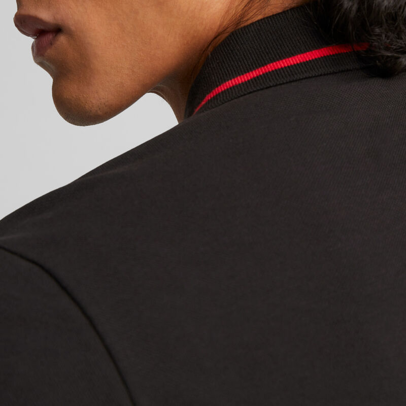 SF LS MENS RACE POLO - black