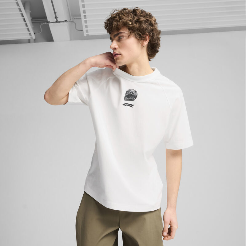 F1 LS UNISEX GRAPHIC RAGLAN TEE - white