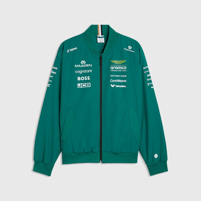 Aston Martin Giacca antipioggia della squadra F1 2024 da uomo - Finitura antipioggia 5K - Verde - Taglia: XXL