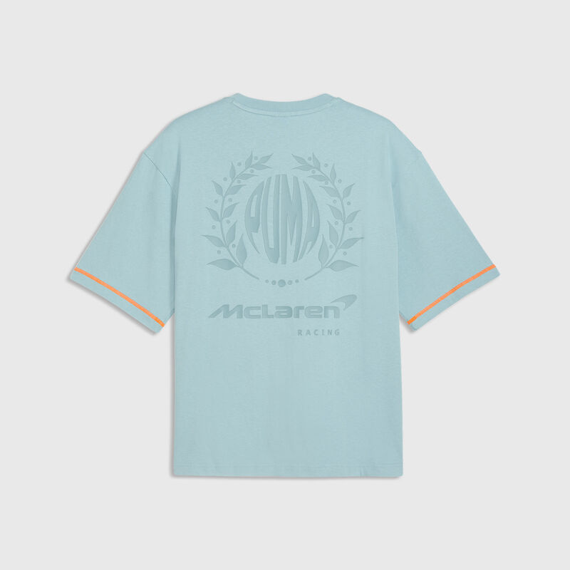 PUMA Relaxed T-shirt 2026 - McLaren Racing - Seafoam XS for males - 4070032180670 - Fuel For Fans F1 Merchandise store