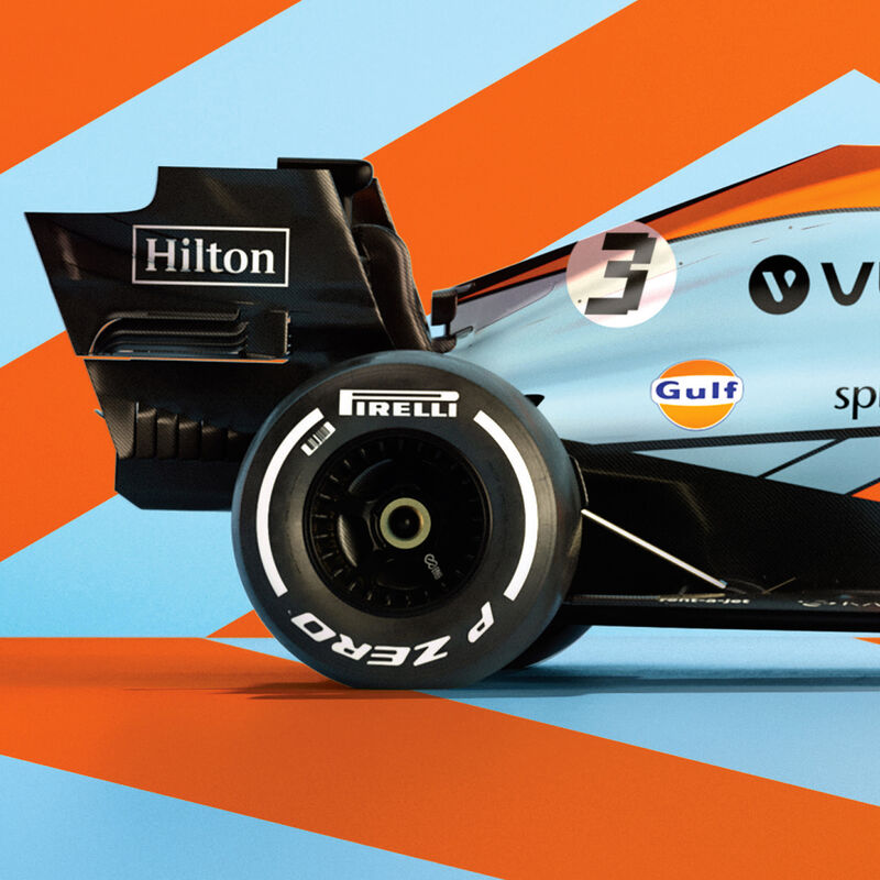 MCLAREN X GULF - DANIEL RICCIARDO LTD ED 2 POSTER - blue