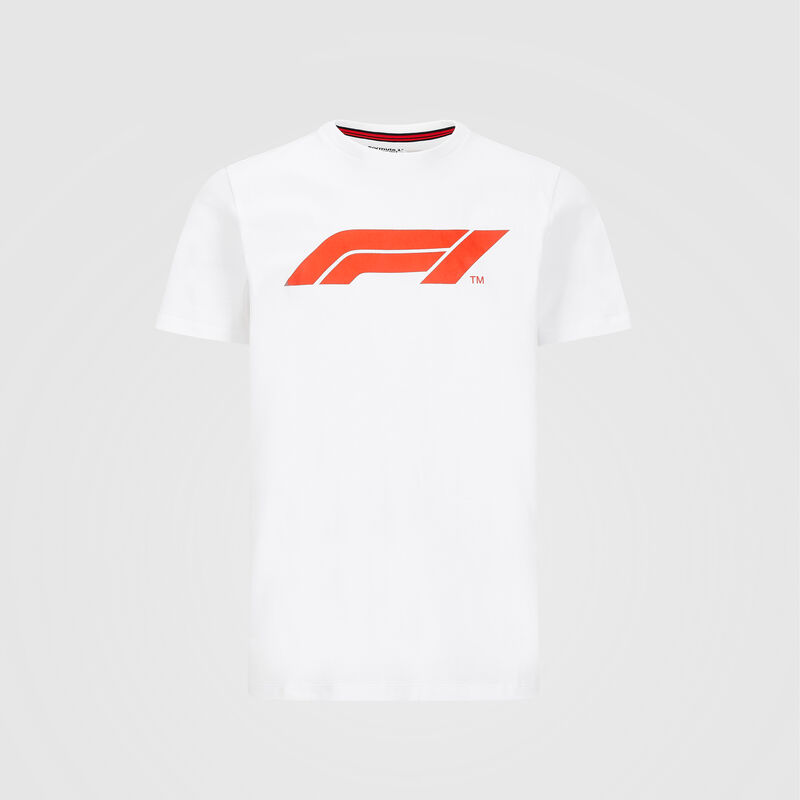 F1 FW MENS LARGE LOGO TEE - white