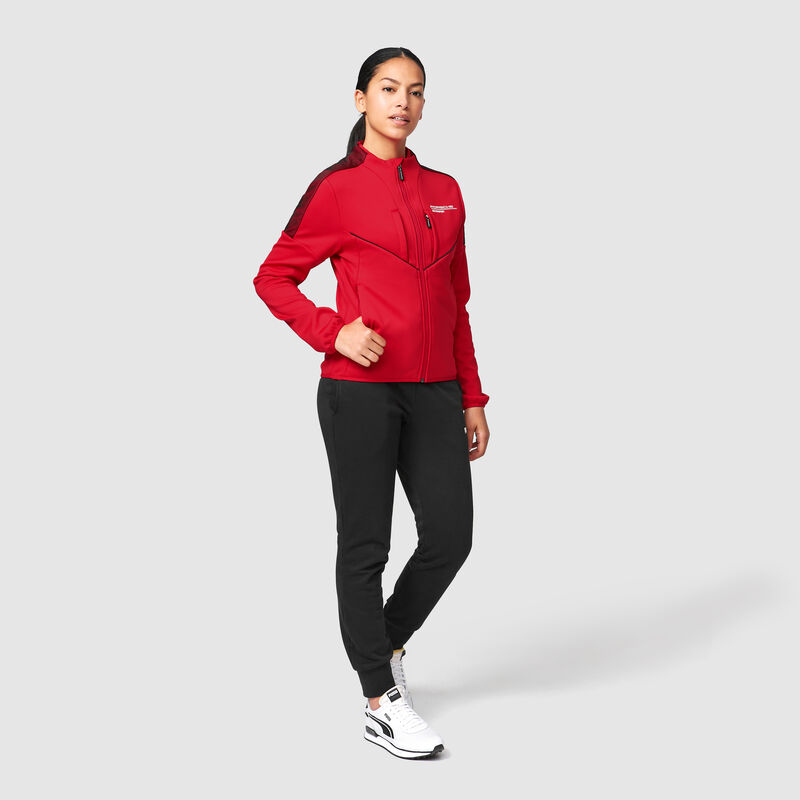 PORSCHE FW WOMENS SOFTSHELL JACKET - red