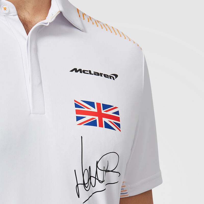 MCLAREN RP MENS NORRIS POLO - white