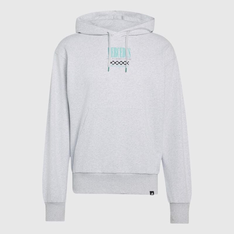 adidas Car Graphic Hoodie 2026 - Mercedes-AMG F1 - Light grey heather M for males - 4068817407944 - Fuel For Fans F1 Merchandise store